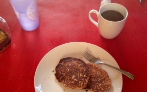 So this is what I do now. Paleo plantain pancakes for breakfast on my first day of (partial) unemployment? Don't mind if I do!